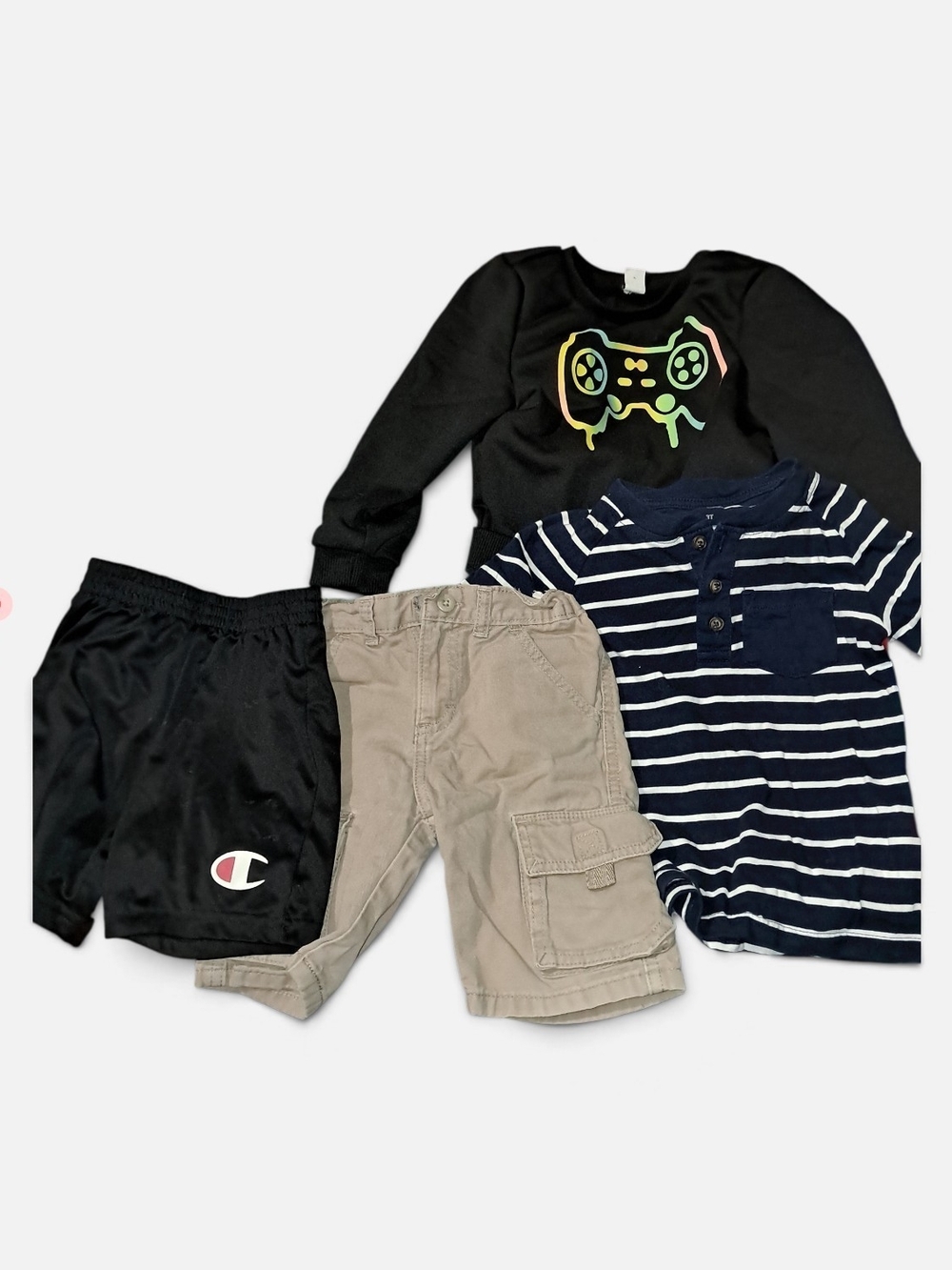 Kids Black Gamer Sweatshirt with Multicolor Controller Graphic